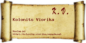 Kolonits Viorika névjegykártya